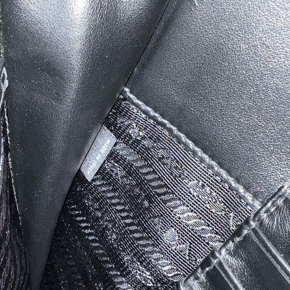 Prada Saffiano Logo Leather Document Briefcase Black $1,720 - Picture 6 of 9